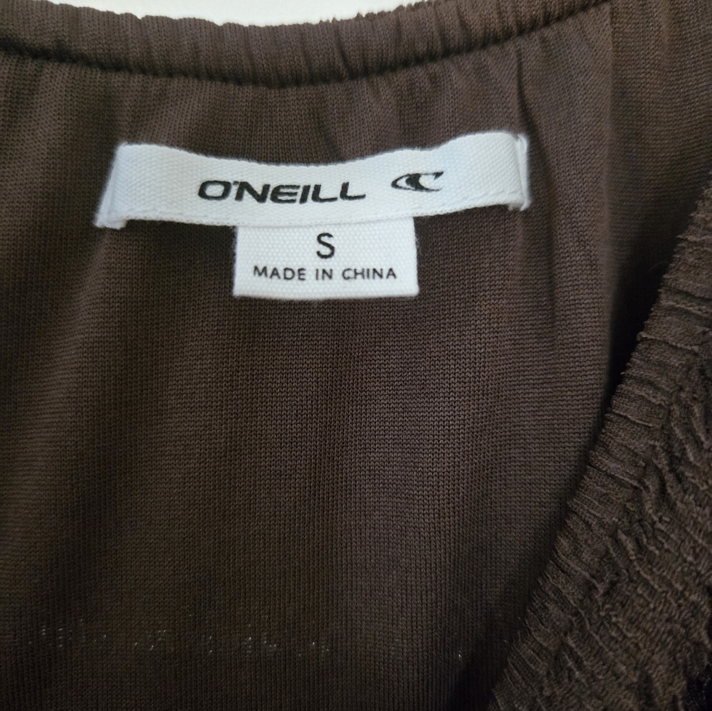 O'NEILL Brown Long Sleeve Dress NWOT Sm - Picture 7 of 9